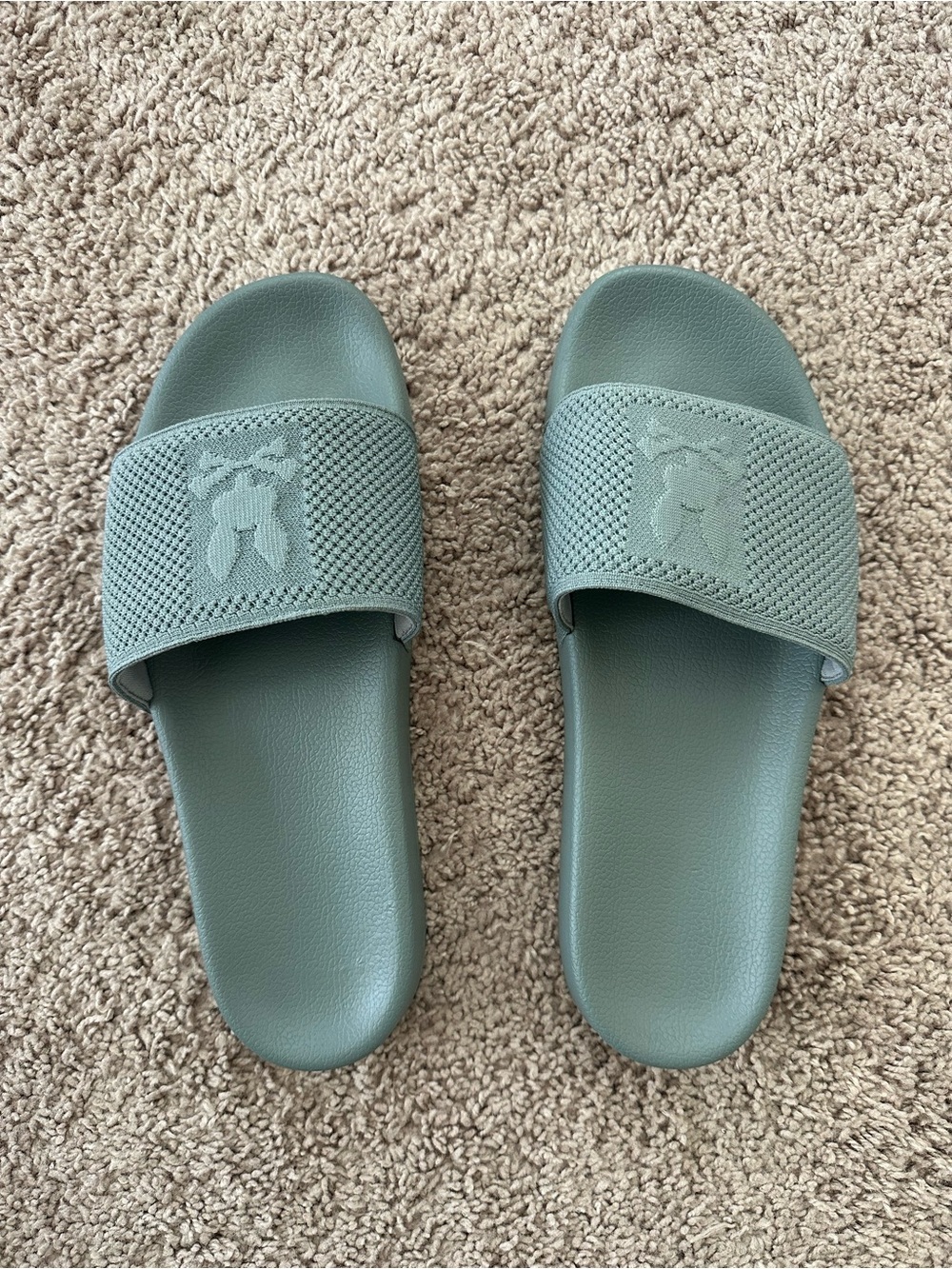 Psycho Bunny Men’s Knit Logo Slides Color “Lead” Size 11 - Picture 2 of 10